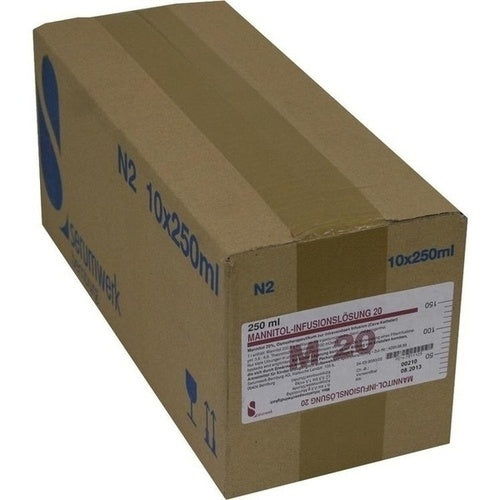 Das Produktfoto zeigt Mannitol Infusionslösung 20 (10X250 ml) PZN 07511123