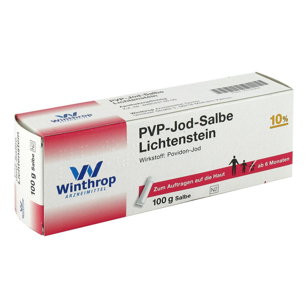 Das Produktfoto zeigt Pvp Jod Salbe Lichtenstein (100 g) PZN 07512364