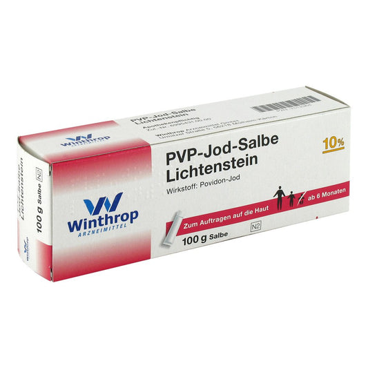 Das Produktfoto zeigt Pvp Jod Salbe Lichtenstein (100 g) PZN 07512364