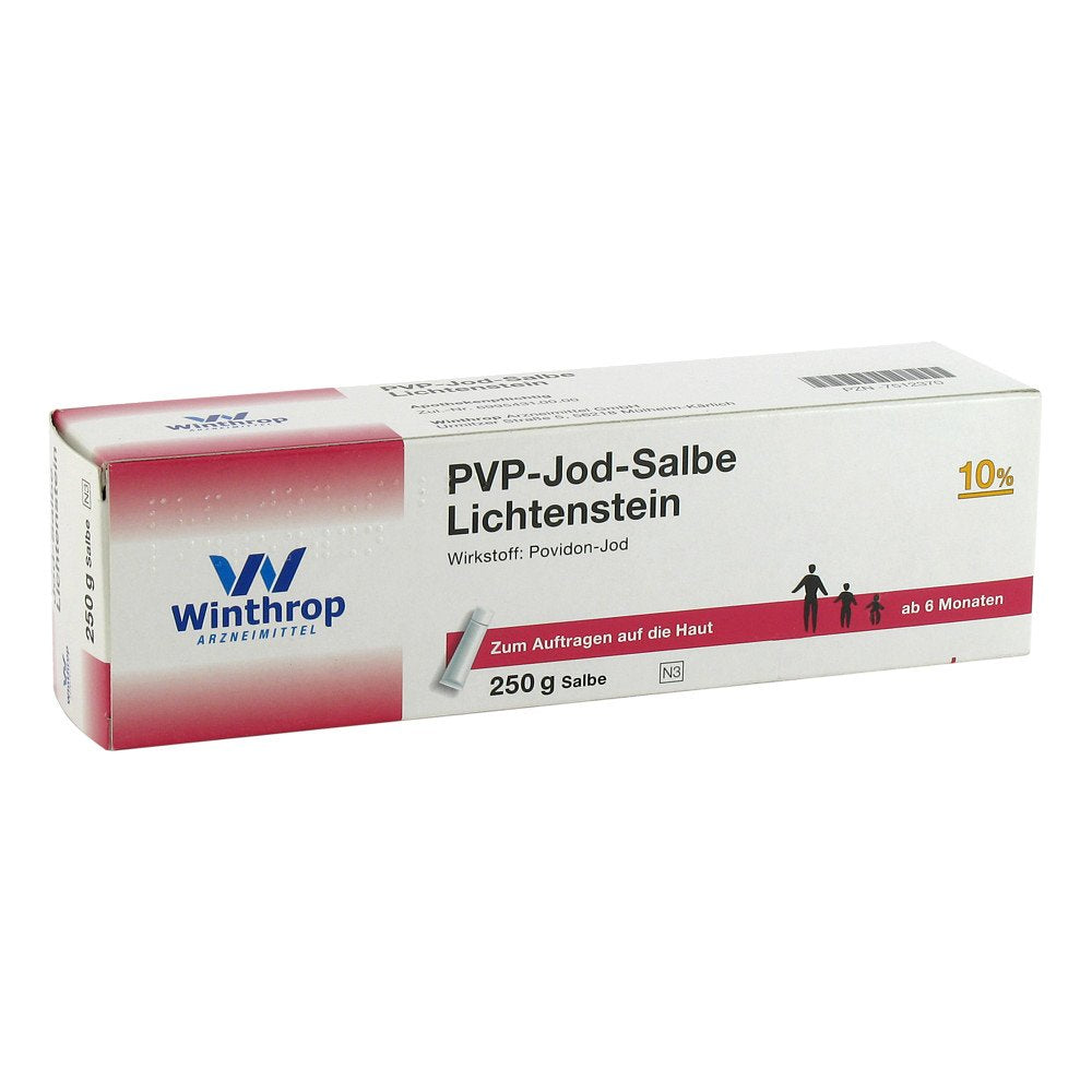 Das Produktfoto zeigt Pvp Jod Salbe Lichtenstein (250 g) PZN 07512370