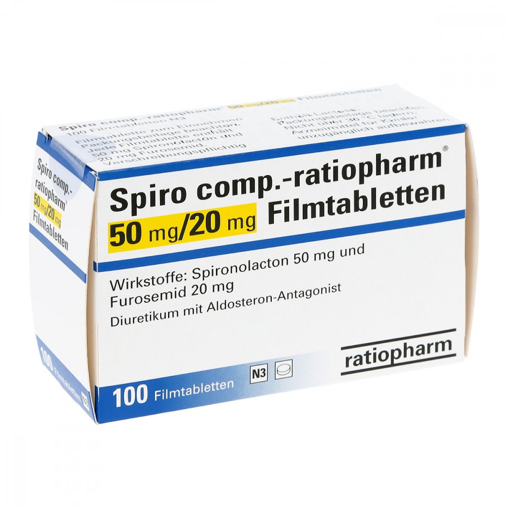 Spiro Comp.-Ratiopharm 50 Mg/20 Mg Filmtabletten (100 stk)