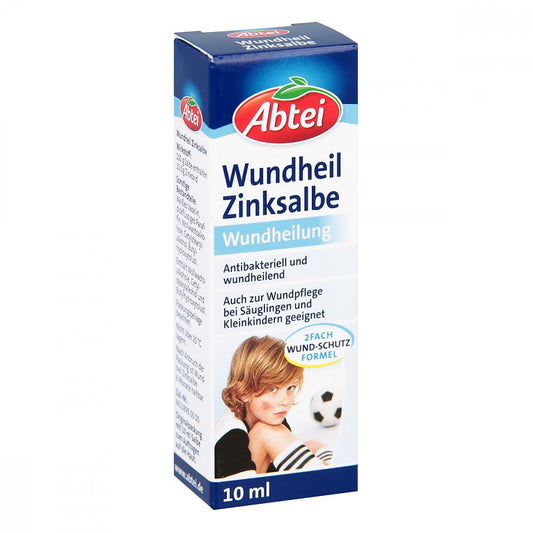 Das Produktfoto zeigt Abtei Wundheil Zinksalbe (10 ml) PZN 07522925