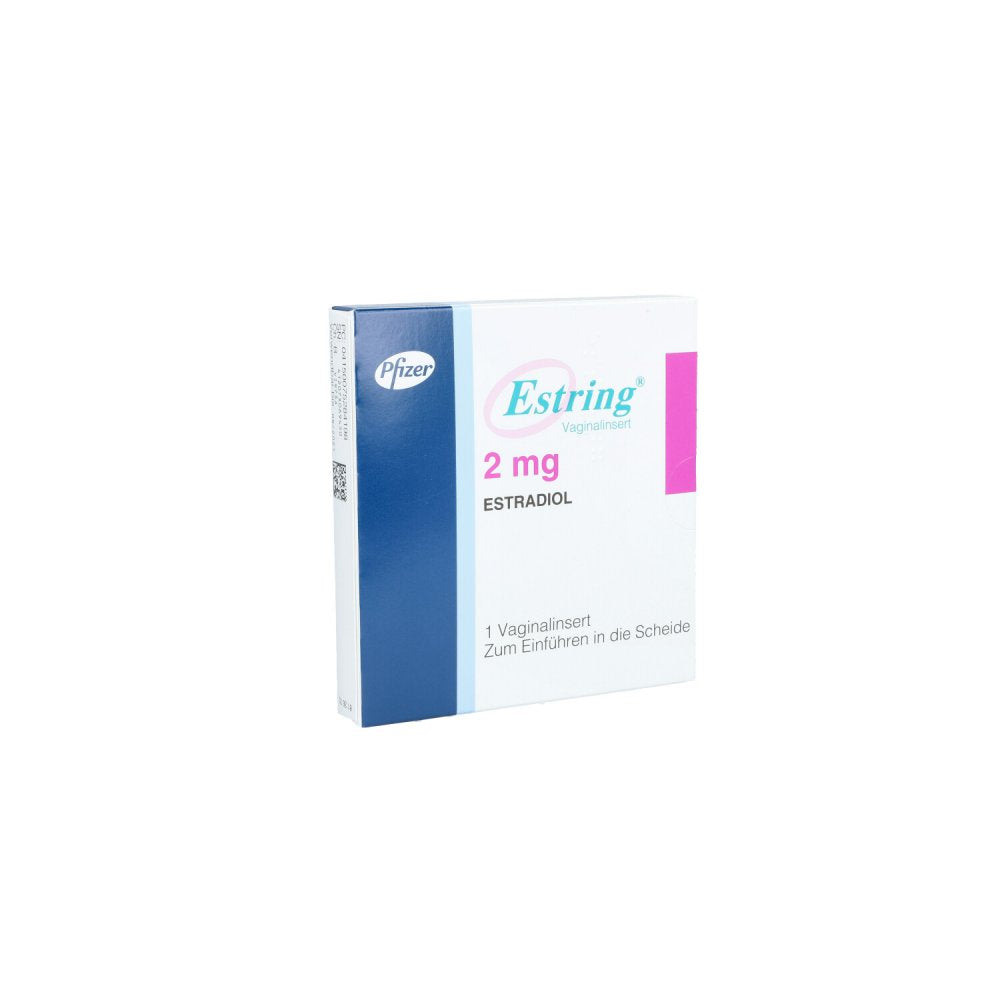 Das Produktfoto zeigt Estring 2 Mg Vaginalinsert (1 stk) PZN 07528419