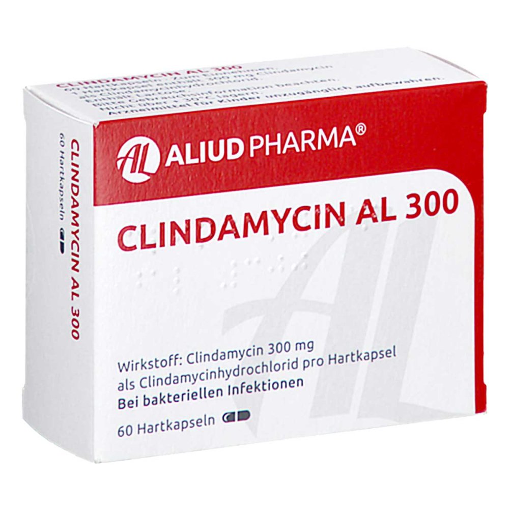 Das Produktfoto zeigt Clindamycin Al 300 Mg Hartkapseln (60 stk) PZN 07558159