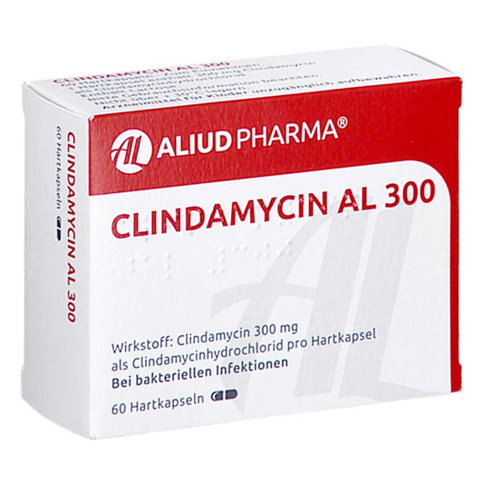 Das Produktfoto zeigt Clindamycin Al 300 Mg Hartkapseln (60 stk) PZN 07558159