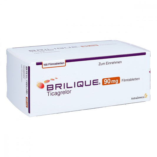 Das Produktfoto zeigt Brilique 90 Mg Filmtabletten (168 stk) PZN 07564065