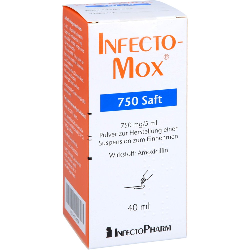 Infectomox 750 Saft Pulver Z.Herst.E.Susp.Z.Einn. (40 ml)