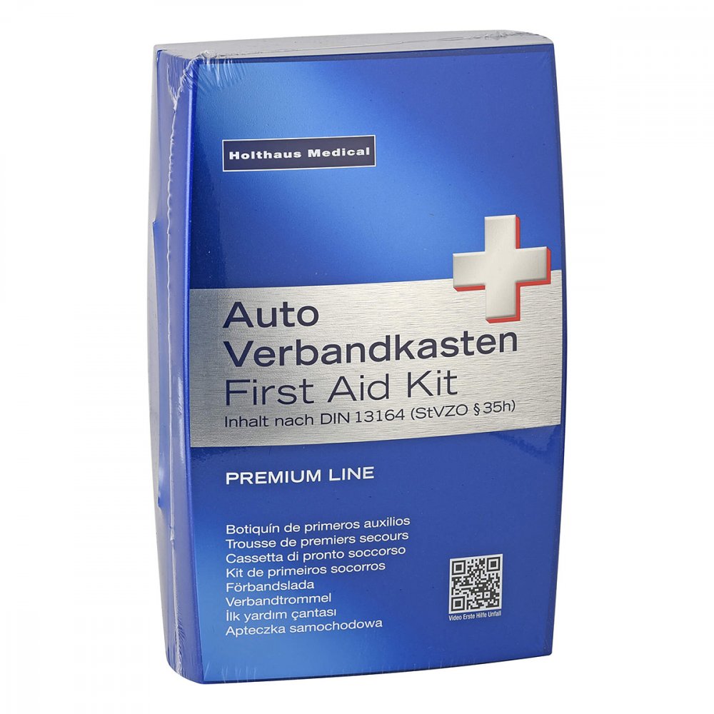 Das Produktfoto zeigt Verbandkasten Kfz Premium Line Din 13164 (1 stk) PZN 07588605