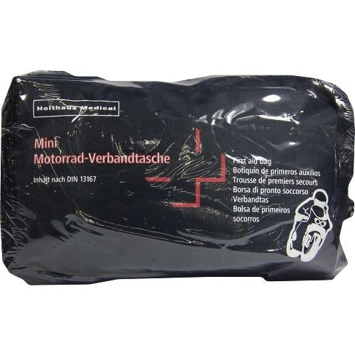 Das Produktfoto zeigt Verbandtasche Motorrad Mini Din 13167 (1 stk) PZN 07590016