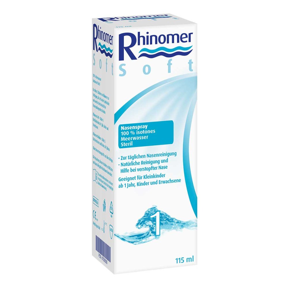 Das Produktfoto zeigt Rhinomer 1 Soft Lösung (115 ml) PZN 07593026