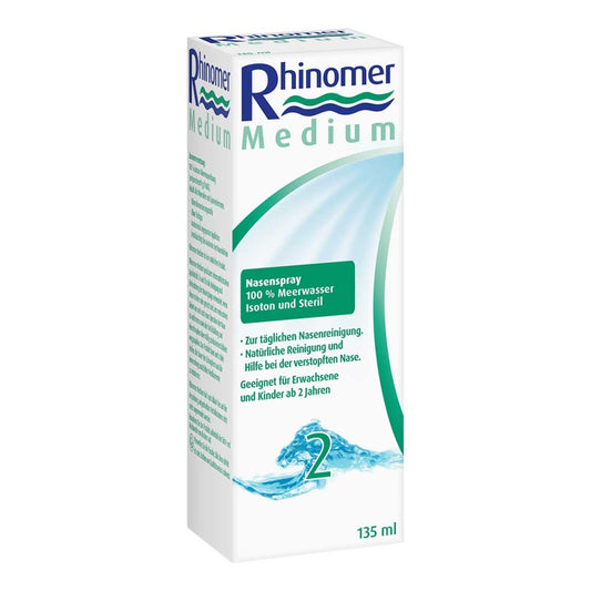 Das Produktfoto zeigt Rhinomer 2 Medium Lösung (135 ml) PZN 07593032