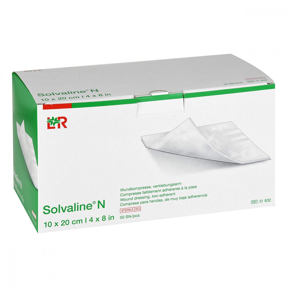Solvaline N Kompressen 10x20 Cm Steril (50 stk)