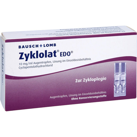 Das Produktfoto zeigt Zyklolat Edo Augentropfen (20X0.5 ml) PZN 07617732