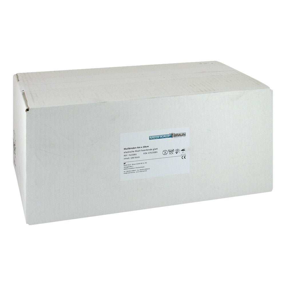 Das Produktfoto zeigt Mullbinden 10 Cmx4 M Elastisch Nackt (100 stk) PZN 07623081