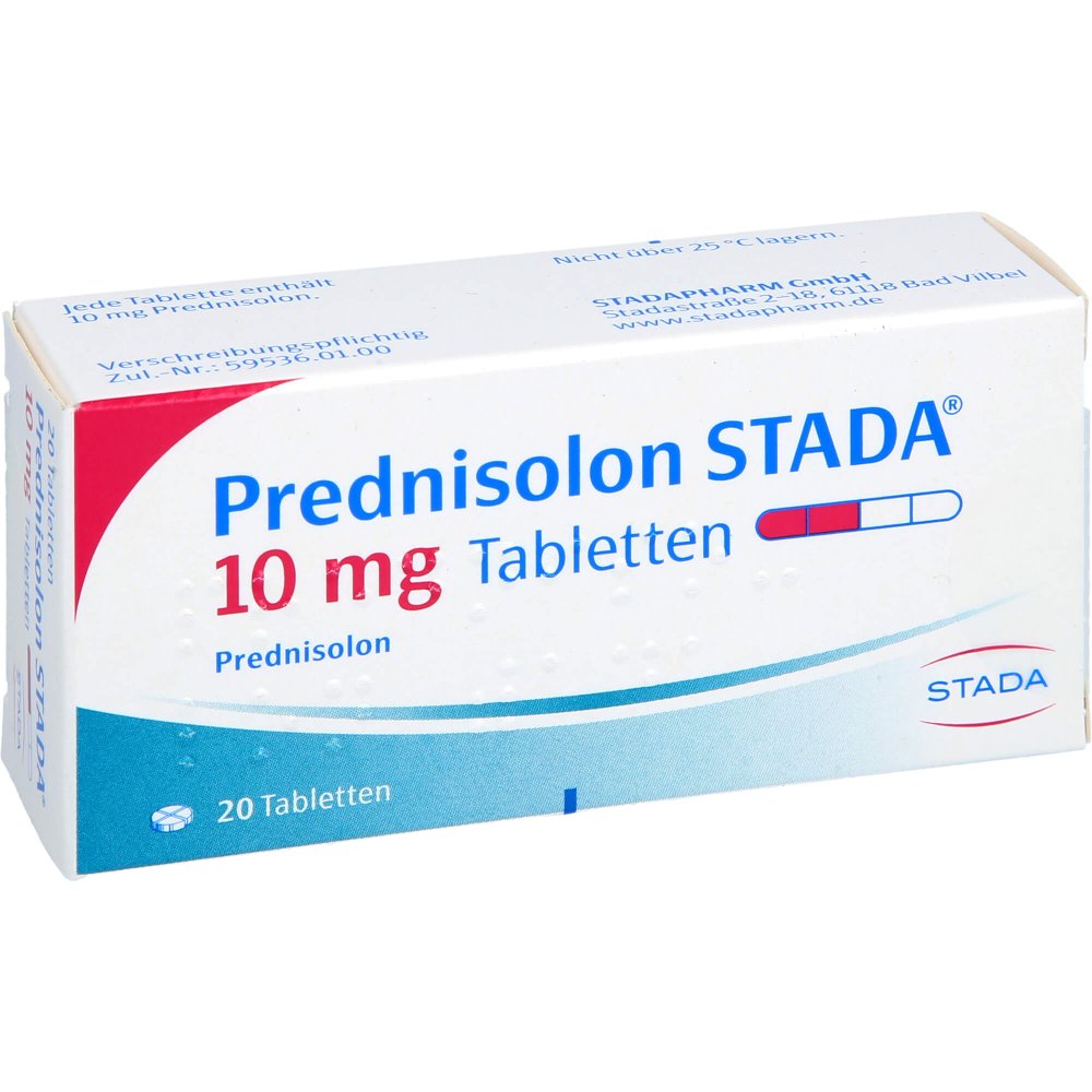 Das Produktfoto zeigt Prednisolon Stada 10 Mg Tabletten (20 stk) PZN 07625996