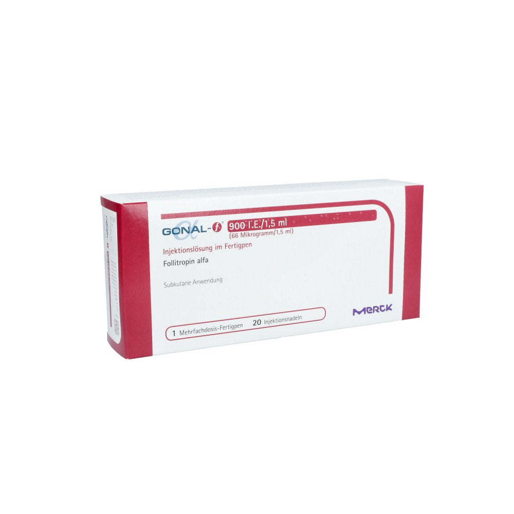 Das Produktfoto zeigt Gonal-F 900 I.E./1,5 Ml 66 Mikr./1,5ml Fertigpen (1 stk) PZN 07652639