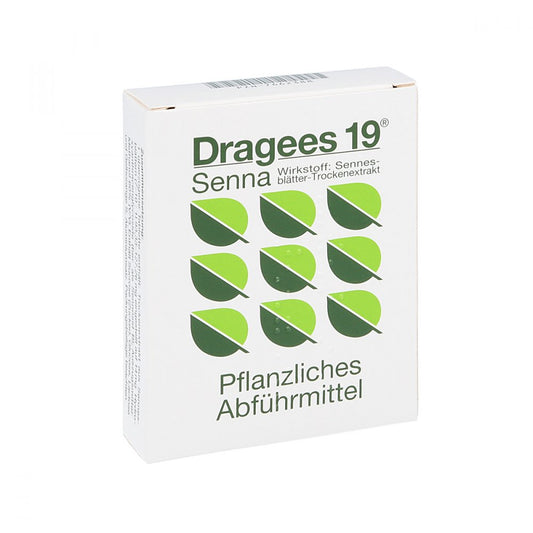Das Produktfoto zeigt Dragees 19 Senna (28 stk) PZN 07662388