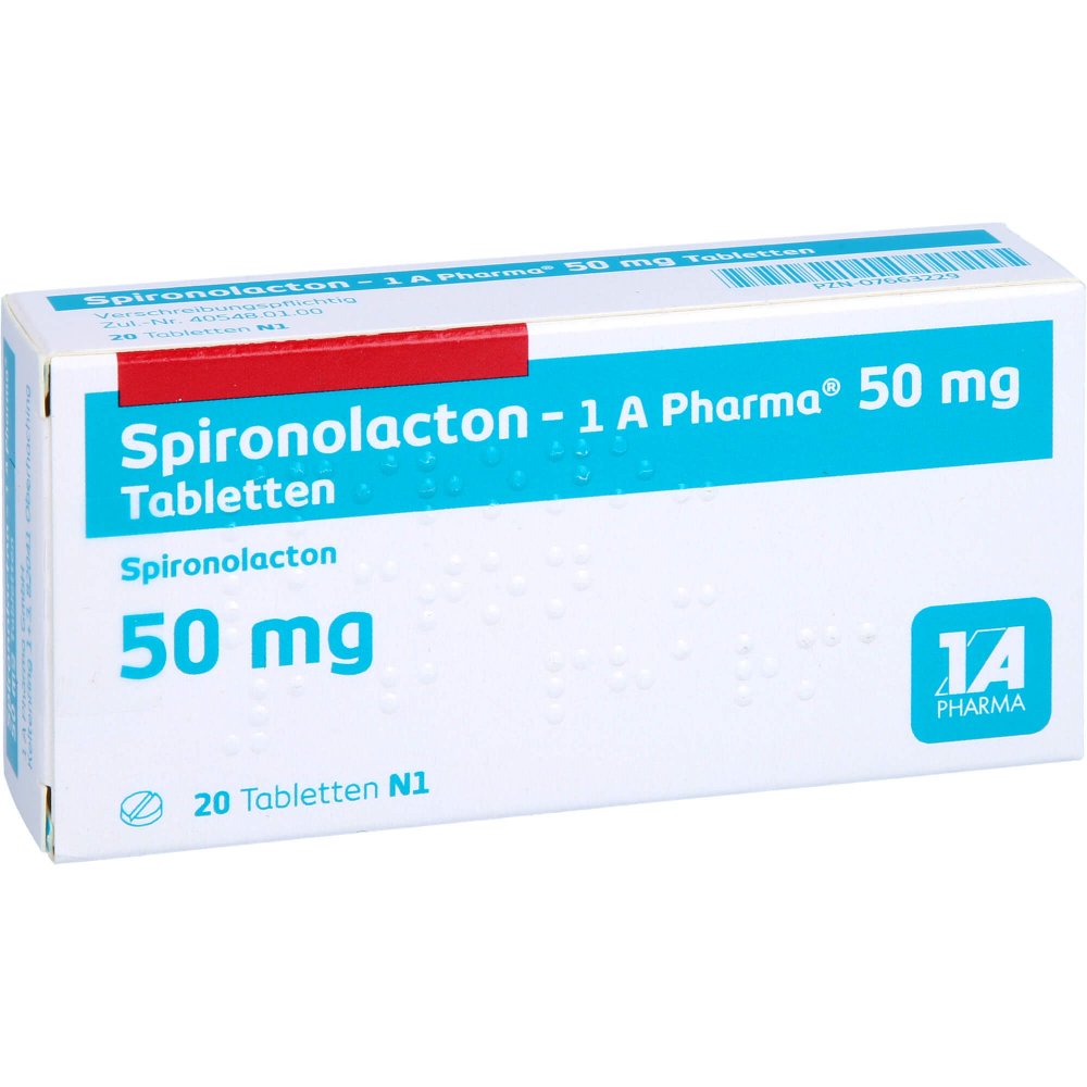 Spironolacton-1a Pharma 50 Mg Tabletten (20 stk)