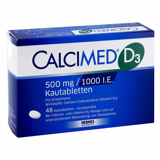 Calcimed D3 500 Mg/1000 I.E. Kautabletten (48 stk)