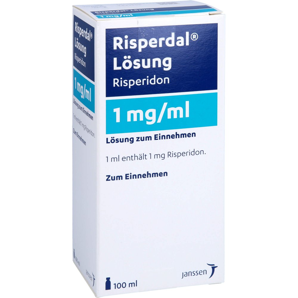Das Produktfoto zeigt Risperdal Lösung 1 Mg/Ml (100 ml) PZN 07700640