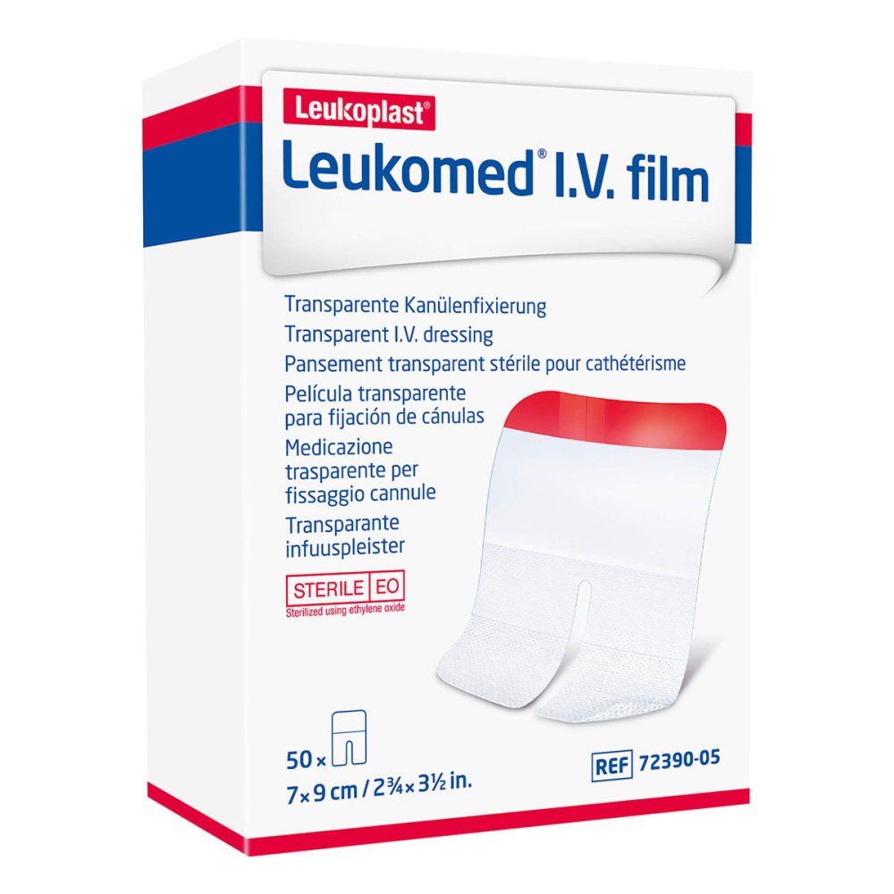 Leukomed I.V. Film 7x9 Cm Pflaster (50 stk)