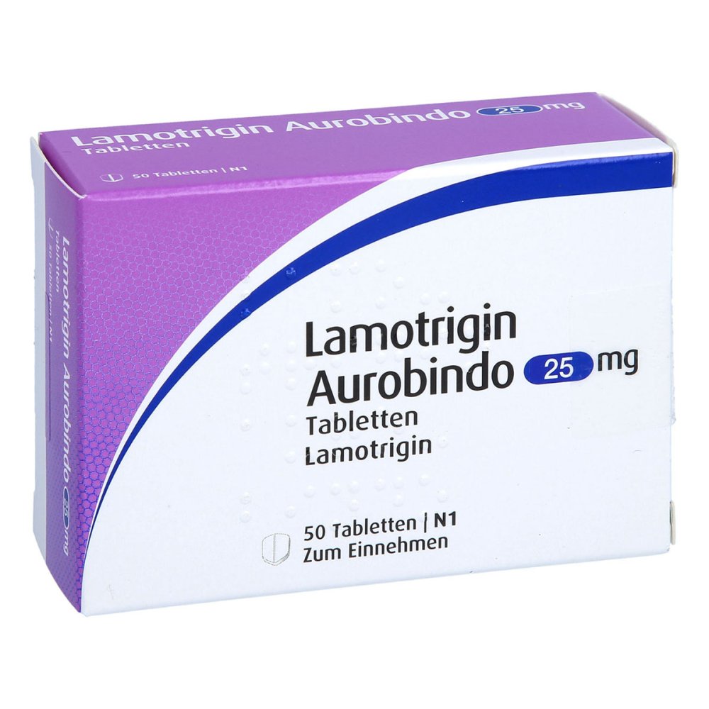 Das Produktfoto zeigt Lamotrigin Aurobindo 25 Mg Tabletten (50 stk) PZN 07712672
