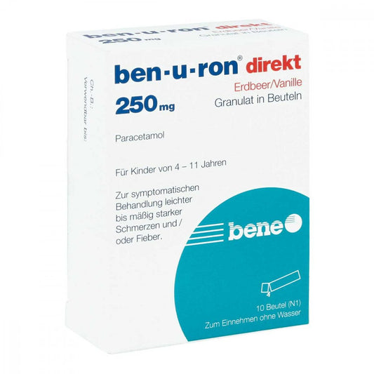 Ben-U-Ron Direkt 250 Mg Granulat Erdbeer/Vanille (10 stk)