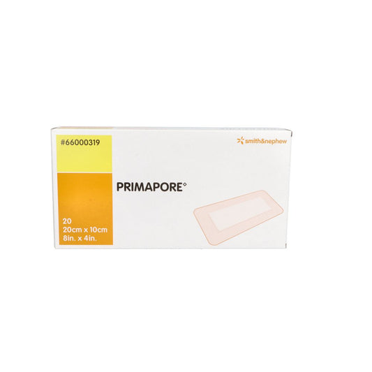 Das Produktfoto zeigt Primapore 10x20 Cm Wundverband Steril (20 stk) PZN 07738878