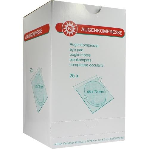 Das Produktfoto zeigt Augenkompressen 55x70 Mm Steril Einzeln Verpackt (25 stk) PZN 07743106