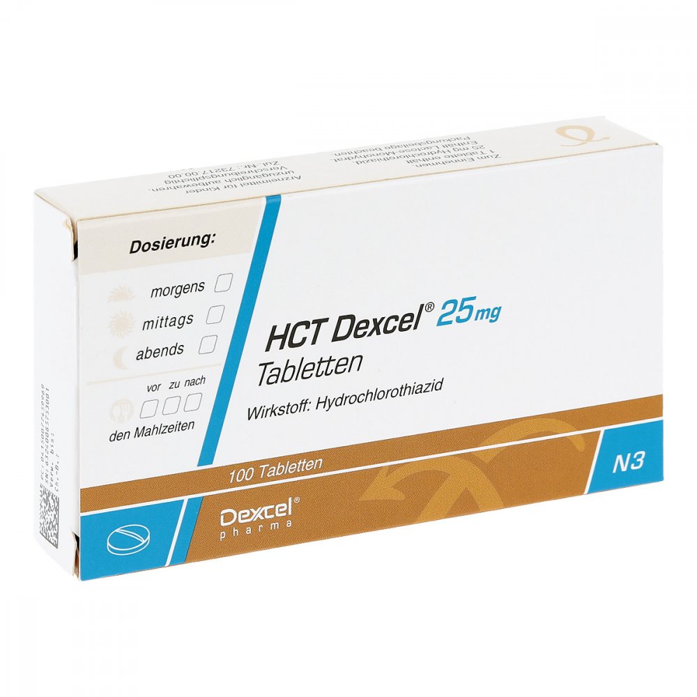 Hct Dexcel 25 Mg Tabletten (100 stk)