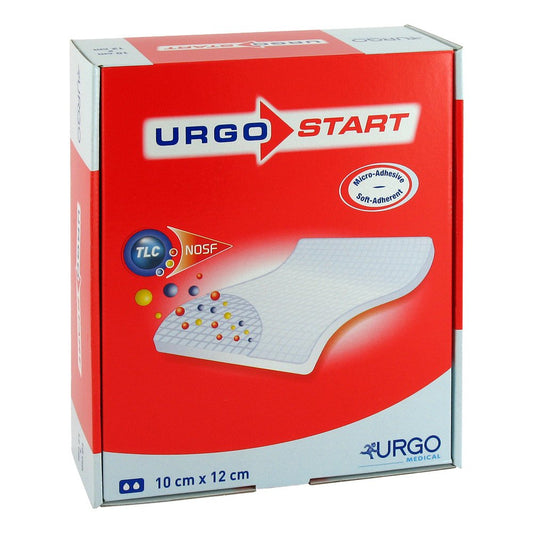 Das Produktfoto zeigt Urgostart 10x12 Cm Schaumstoffwundverband (10 stk) PZN 07750253