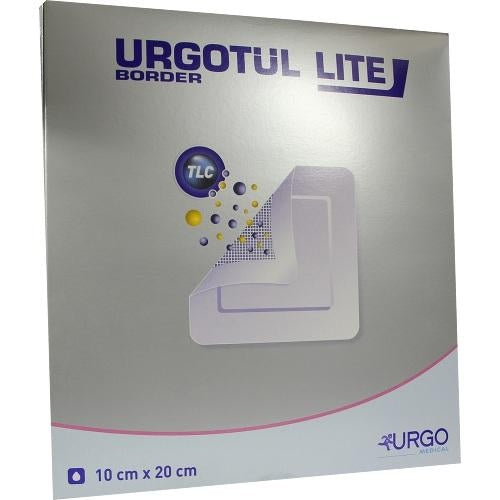 Das Produktfoto zeigt Urgotül Lite Border 10x20 Cm Verband (5 stk) PZN 07750342
