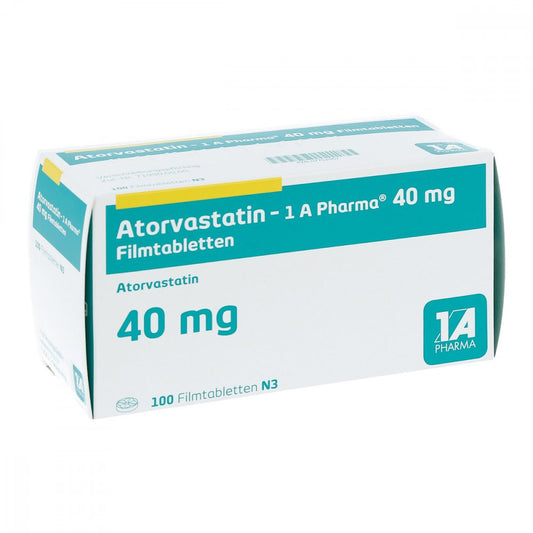 Atorvastatin-1a Pharma 40 Mg Filmtabletten (100 stk)