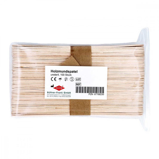 Das Produktfoto zeigt Holzmundspatel (100 stk) PZN 07768230