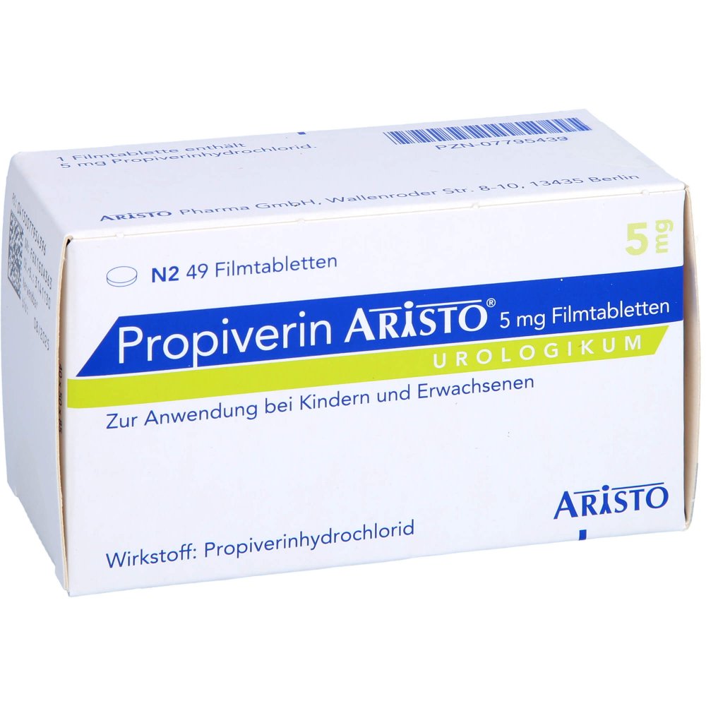 Propiverin Aristo 5 Mg Filmtabletten (49 stk)