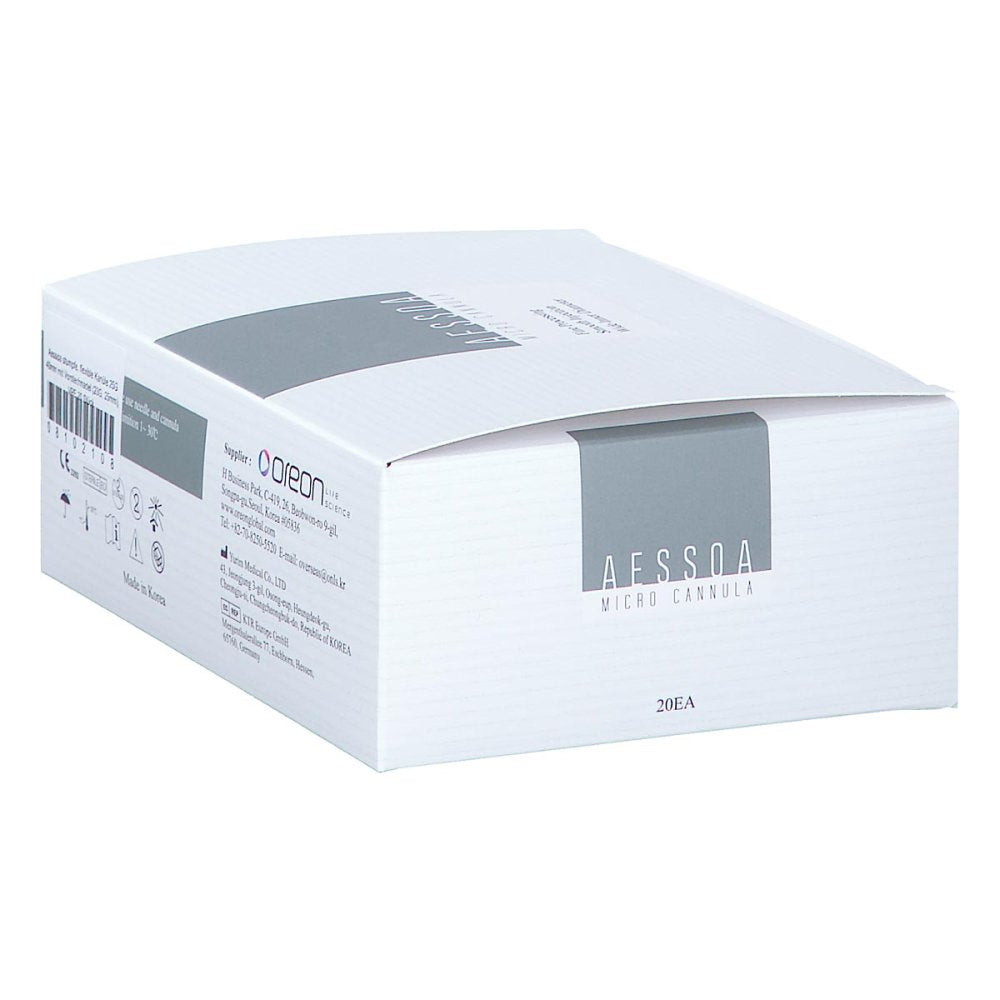 Das Produktfoto zeigt Aessoa stumpfe, flexible Kanüle 25G 40mm m. VSN (23G, 25mm) (20 stk) PZN 08102108