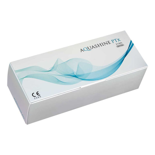 Das Produktfoto zeigt Aquashine PTx Fertigspritze (2x2 ml) PZN 08103085