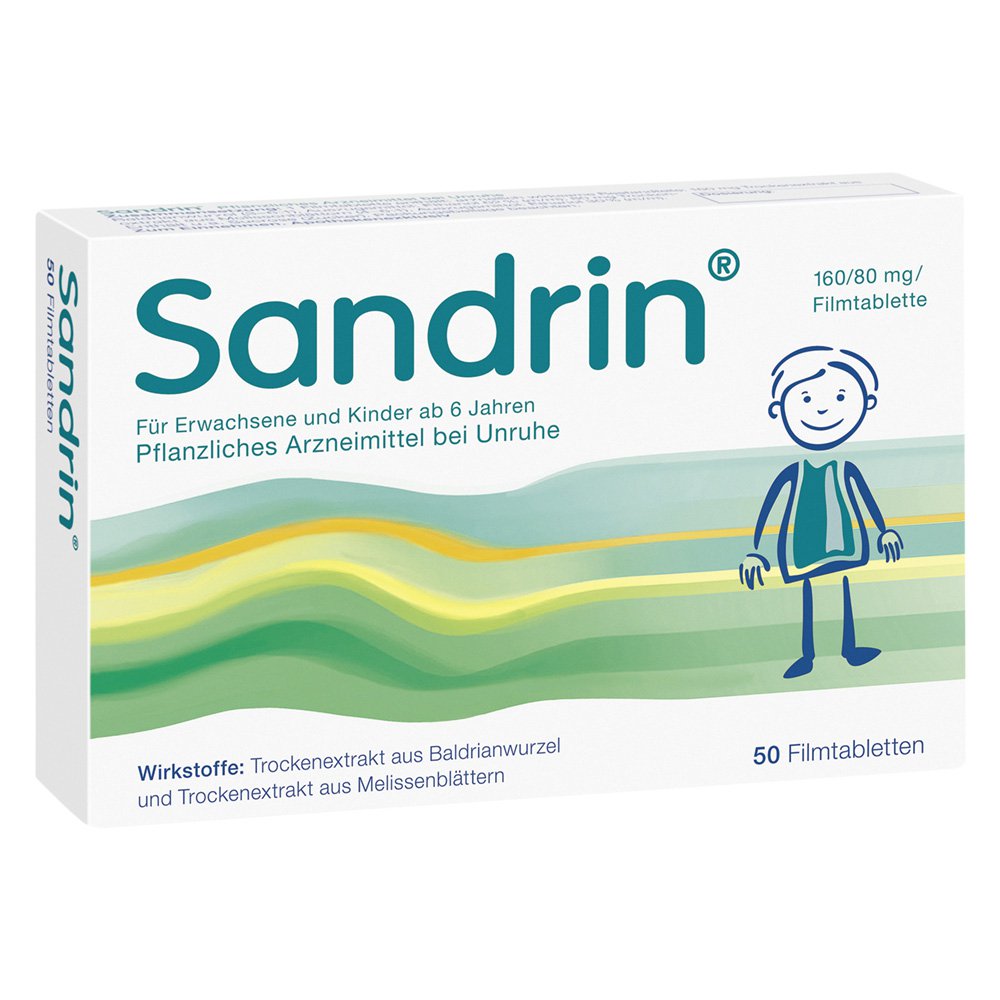 Das Produktfoto zeigt Sandrin Filmtabletten (50 stk) PZN 08404748