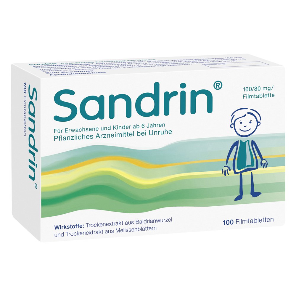 Das Produktfoto zeigt Sandrin Filmtabletten (100 stk) PZN 08404754