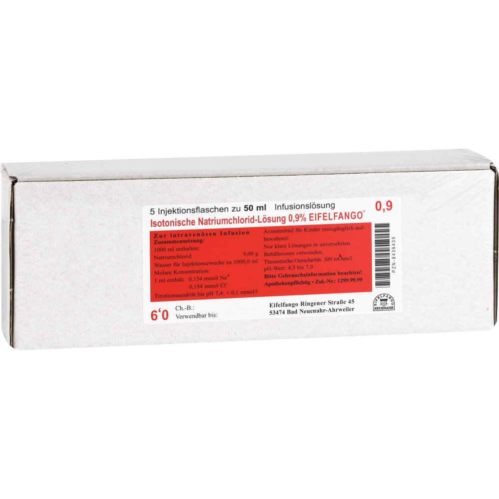 Isotonische Nacl Lösung 0,9% Eifelfango (5X50 ml)