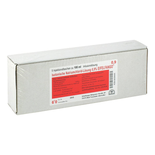 Isotonische Nacl Lösung 0,9% Eifelfango (5X100 ml)