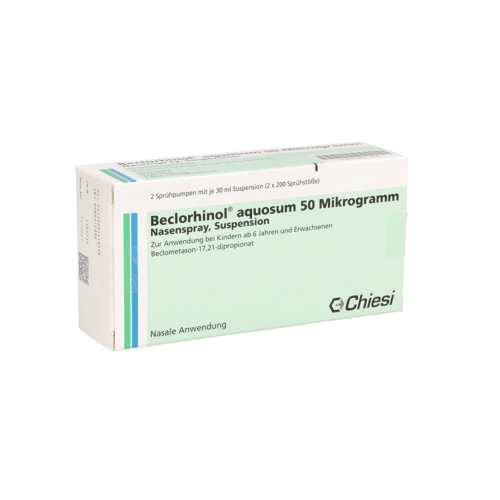 Beclorhinol Aquosum 50μg Nasenspr.Susp.2x200 Sprüh (2X30 ml)