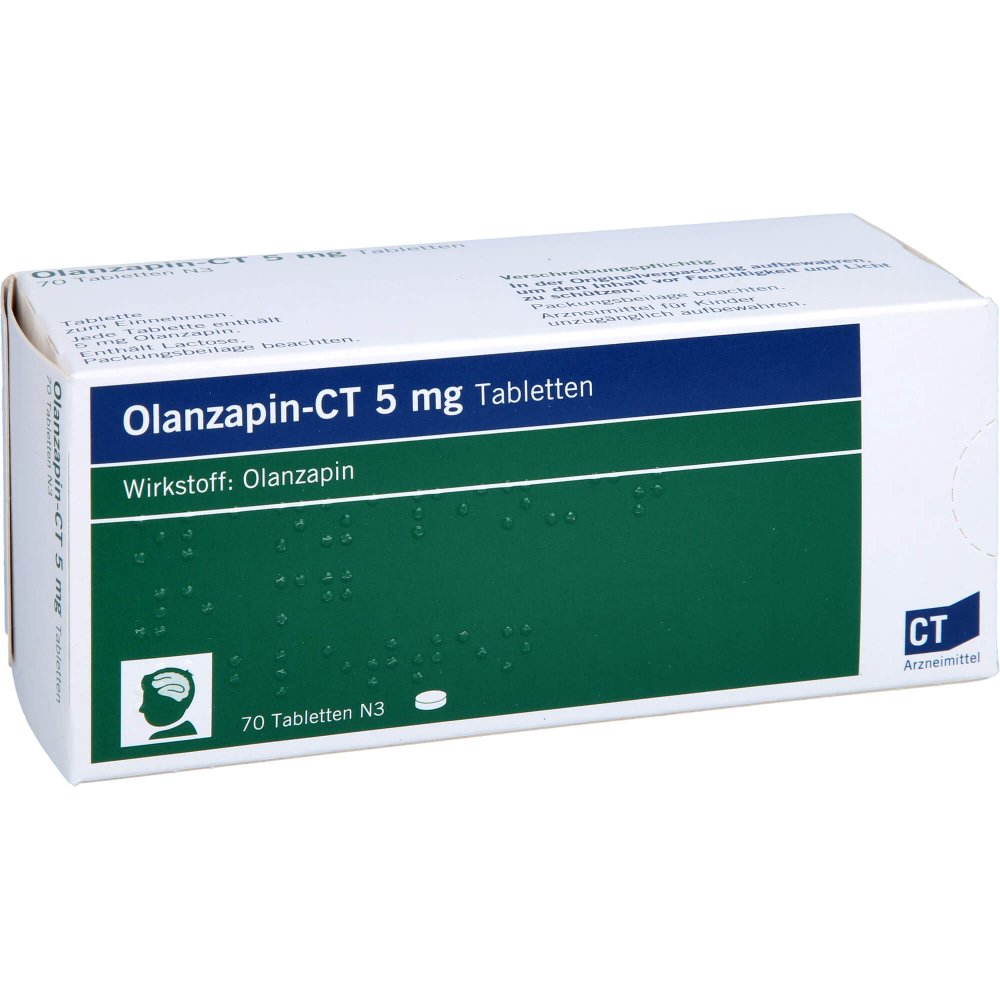 Das Produktfoto zeigt Olanzapin-Ct 5 Mg Tabletten (70 stk) PZN 08442163