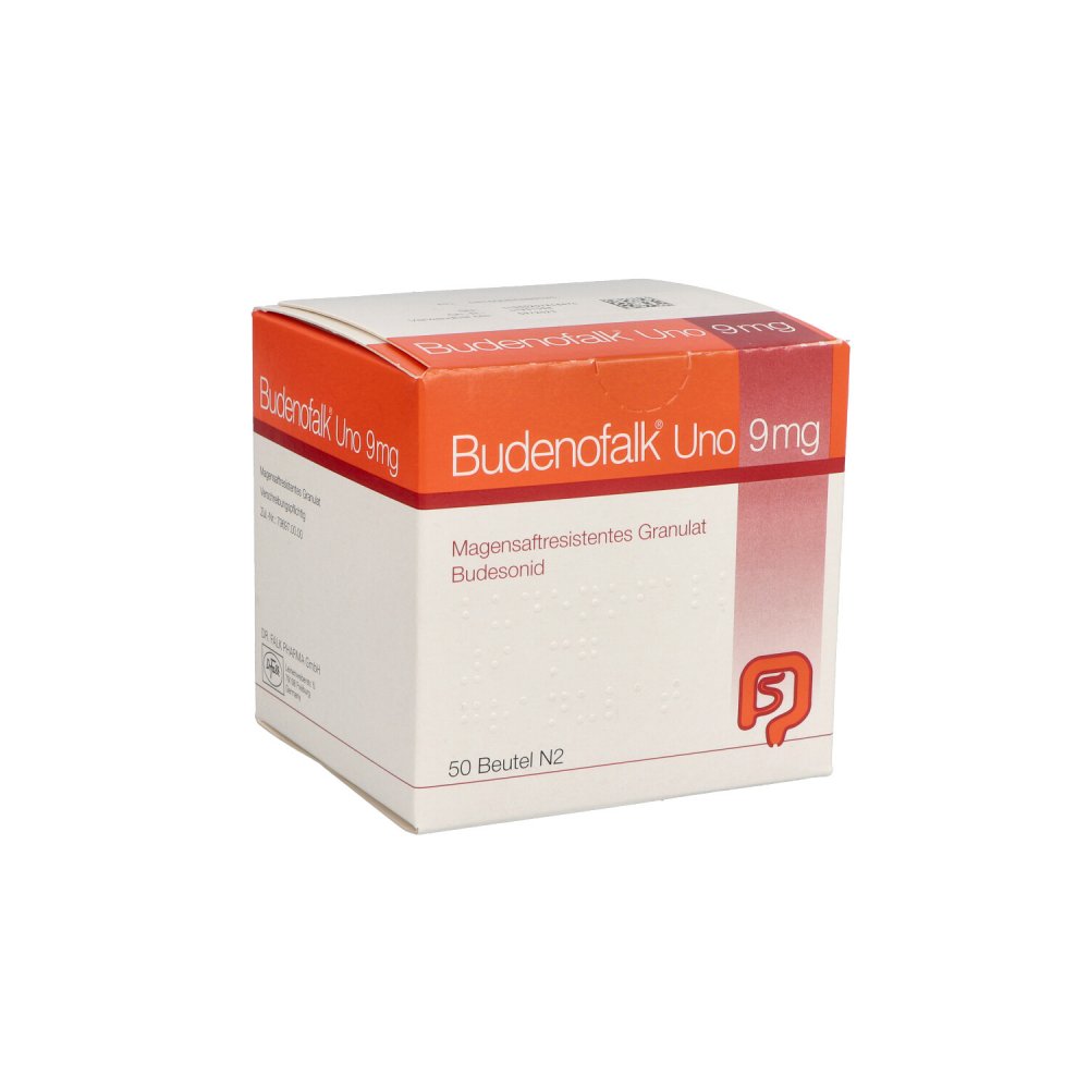 Das Produktfoto zeigt Budenofalk Uno 9 Mg Magensaftresistentes Granulat (50 stk) PZN 08448852