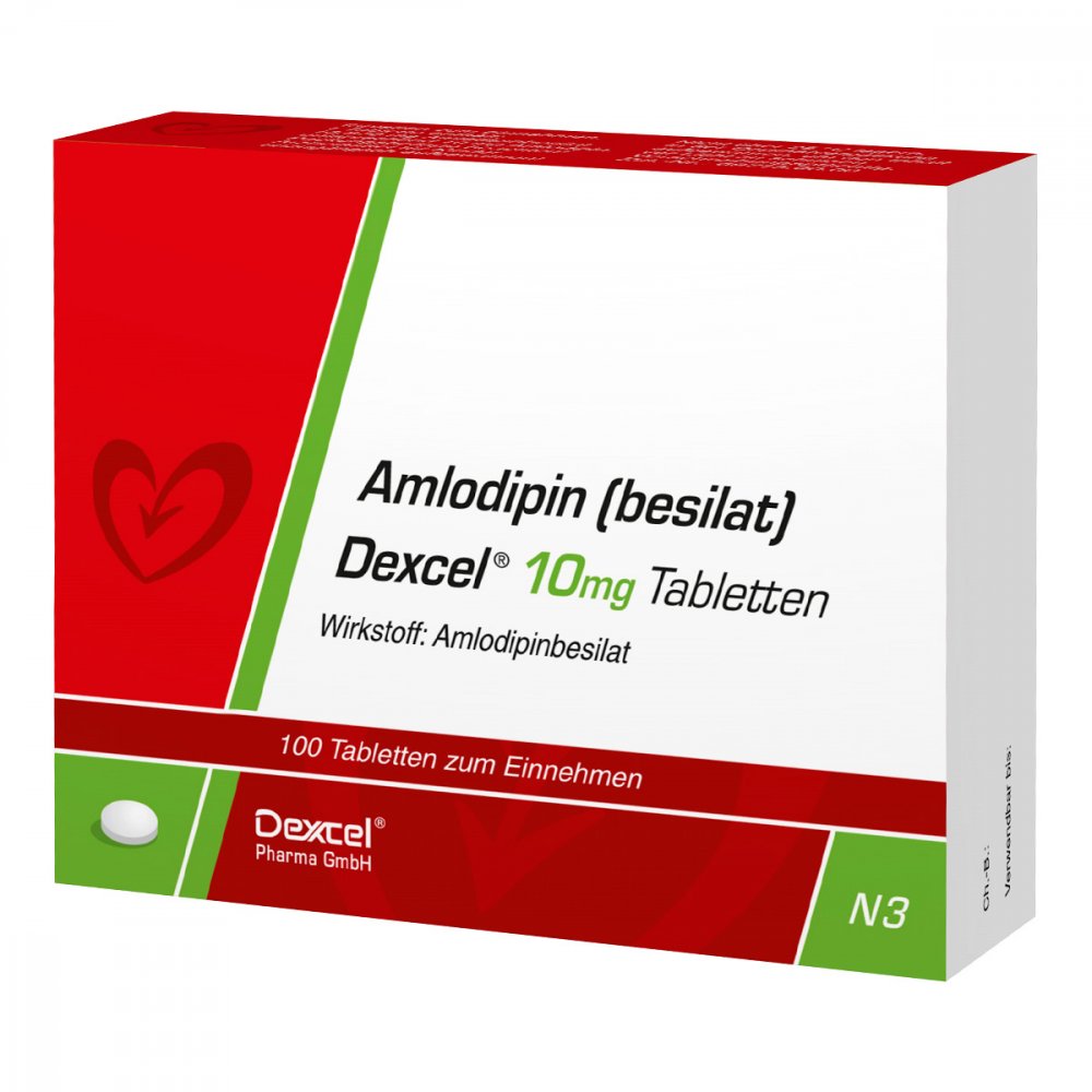 Amlodipin Besilat Dexcel 10 Mg Tabletten (100 stk)