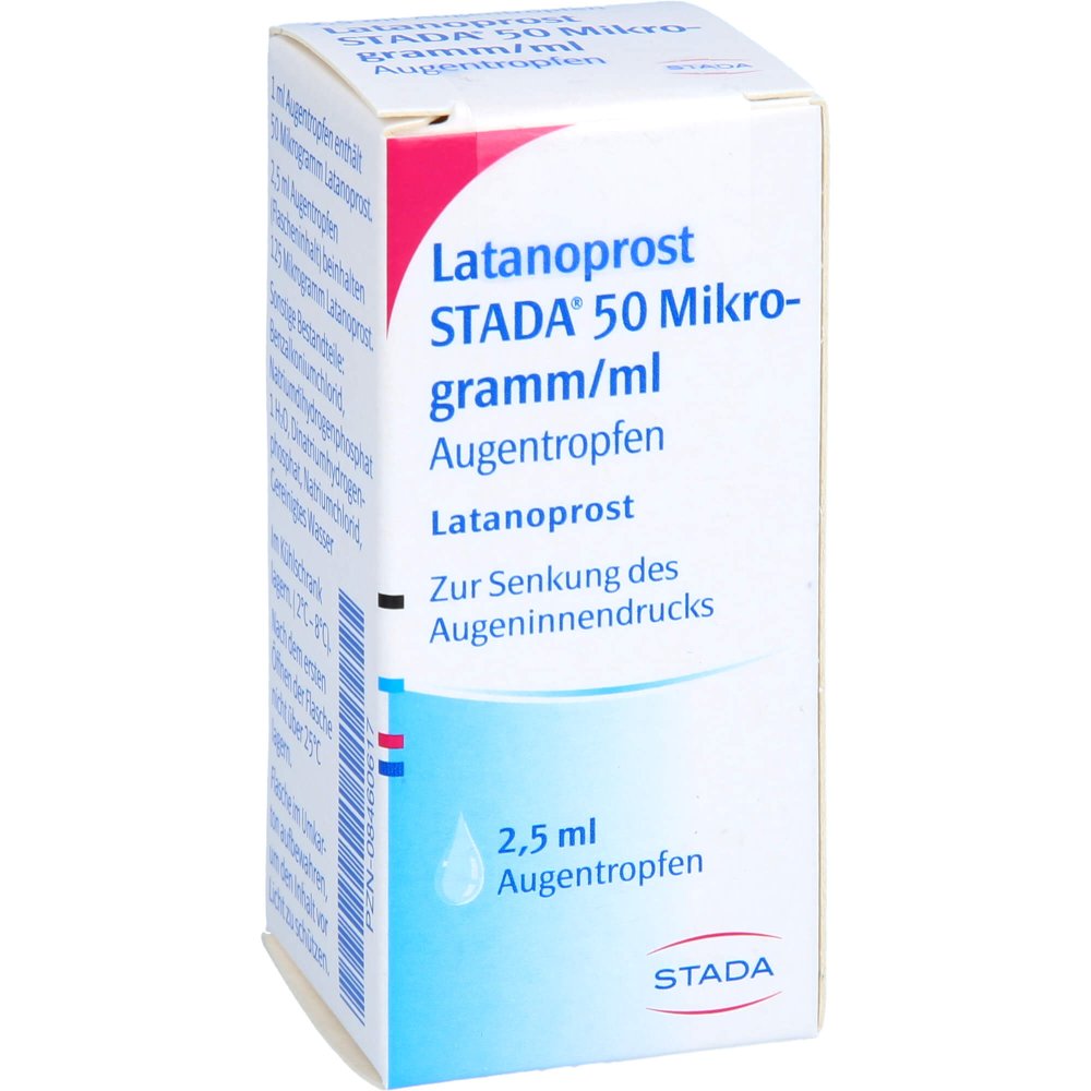Das Produktfoto zeigt Latanoprost Stada 50 Mikrogramm/Ml Augentropfen (2.5 ml) PZN 08460617