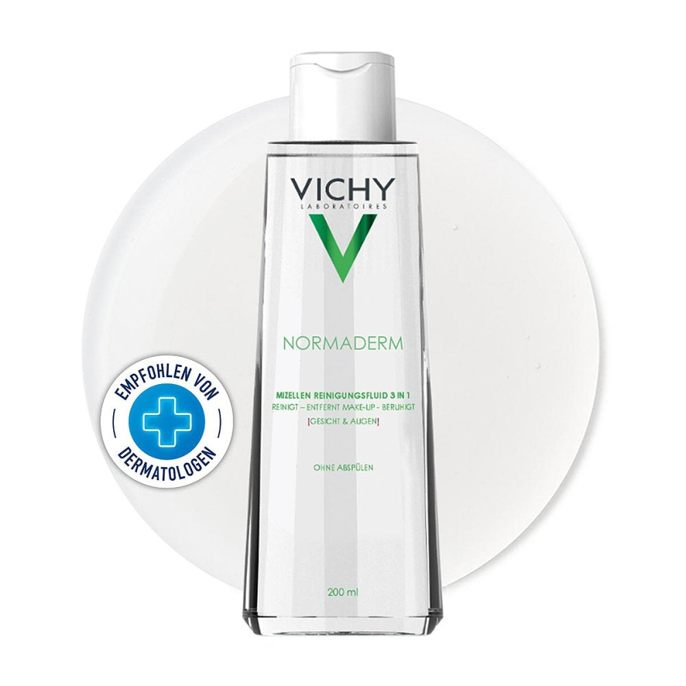 Das Produktfoto zeigt Vichy Normaderm Reinigungs-Fluid Mizellen-Technol. (200 ml) PZN 08481772