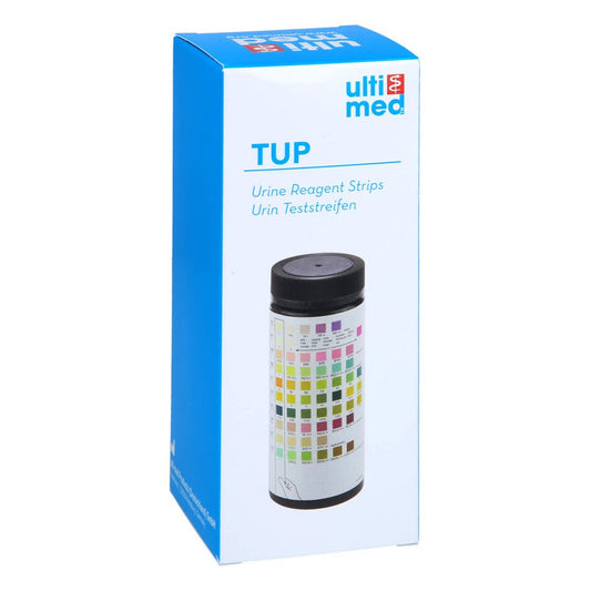 Das Produktfoto zeigt Urinteststreifen Tupp 3 (100 stk) PZN 08493580