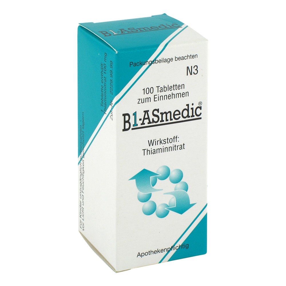 Das Produktfoto zeigt B1 Asmedic Tabletten (100 stk) PZN 08503284