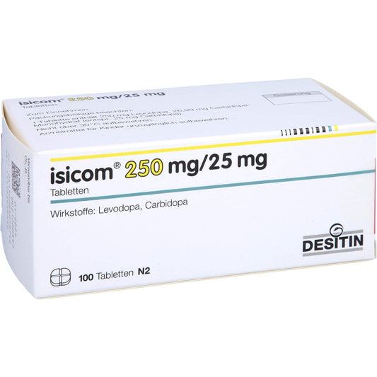 Das Produktfoto zeigt Isicom 250 Mg/25 Mg Tabletten (100 stk) PZN 08507974